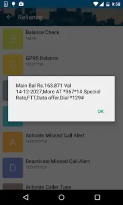 Balance, Data, SMS, Code check android App screenshot 0